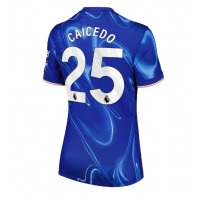 Camisa de Futebol Chelsea Moises Caicedo #25 Equipamento Principal Mulheres 2024-25 Manga Curta